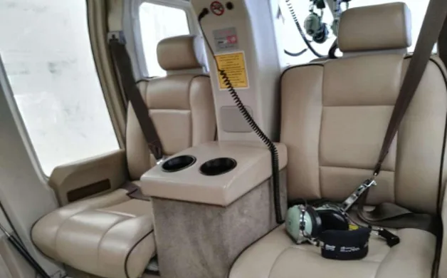 Cabin interior of a 2009 Bell 407.
