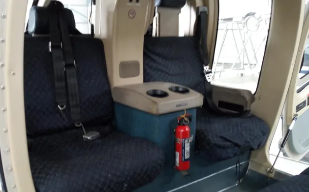 Cabin interior of a 2016 Bell 407GXP.