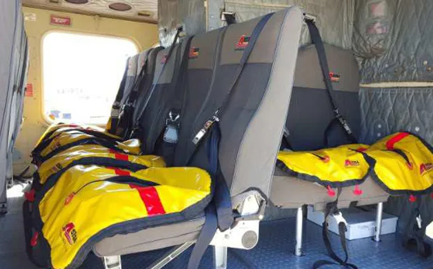 Cabin interior of a 2012 Bell 412EP.
