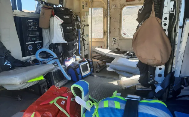 Cabin interior of a 1981 Bell 412.