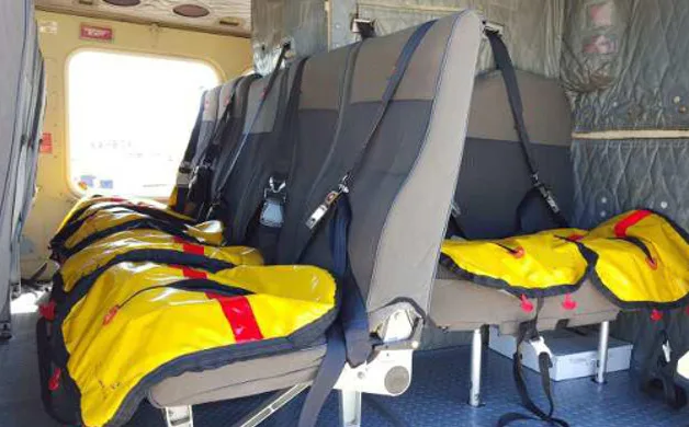 Cabin interior of a 2012 Bell 412EP.
