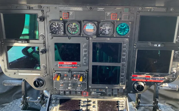 Avionics suite of a 2006 Airbus EC135P2+.