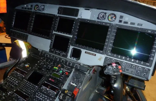 Cockpit and instrument panel of a 2008 Airbus EC225LP.