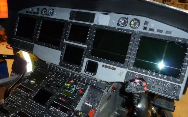 Cockpit and instrument panel of a 2008 Airbus EC225LP.