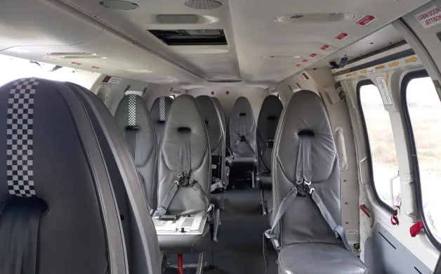 Cabin interior of a 2008 Airbus EC225LP.
