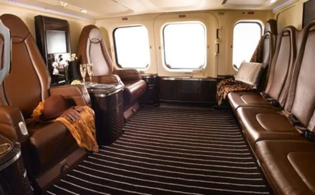 Cabin interior of a 2008 Agusta AW139.