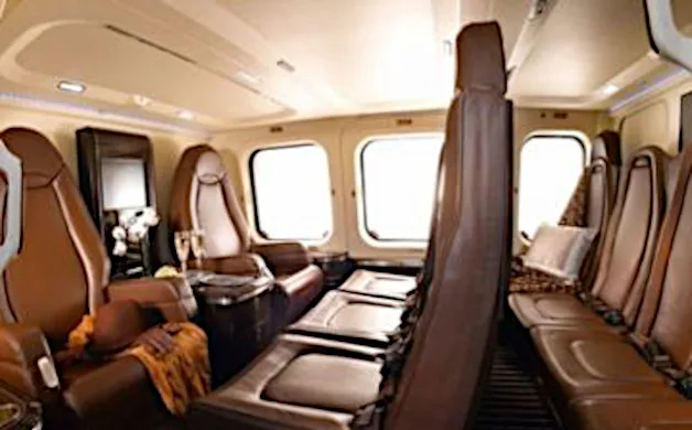Cabin interior of a 2008 Agusta AW139.
