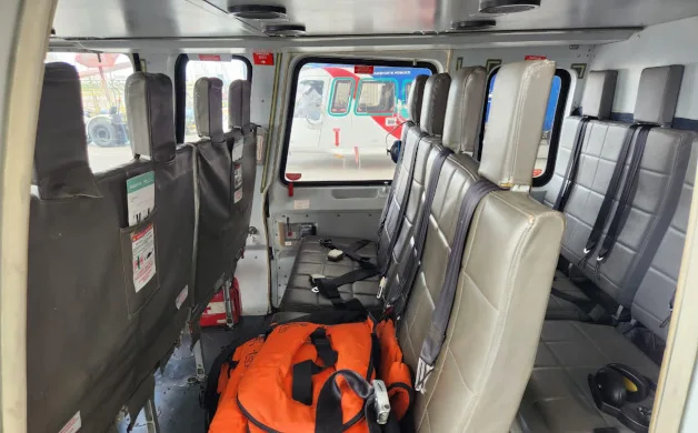 Cabin interior of a 2008 Sikorsky S-76C++.