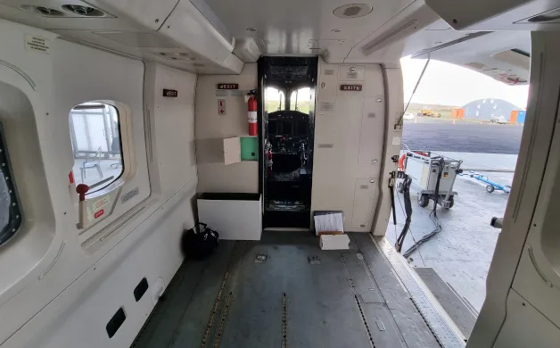 Cockpit and instrument panel of a 2013 Sikorsky.