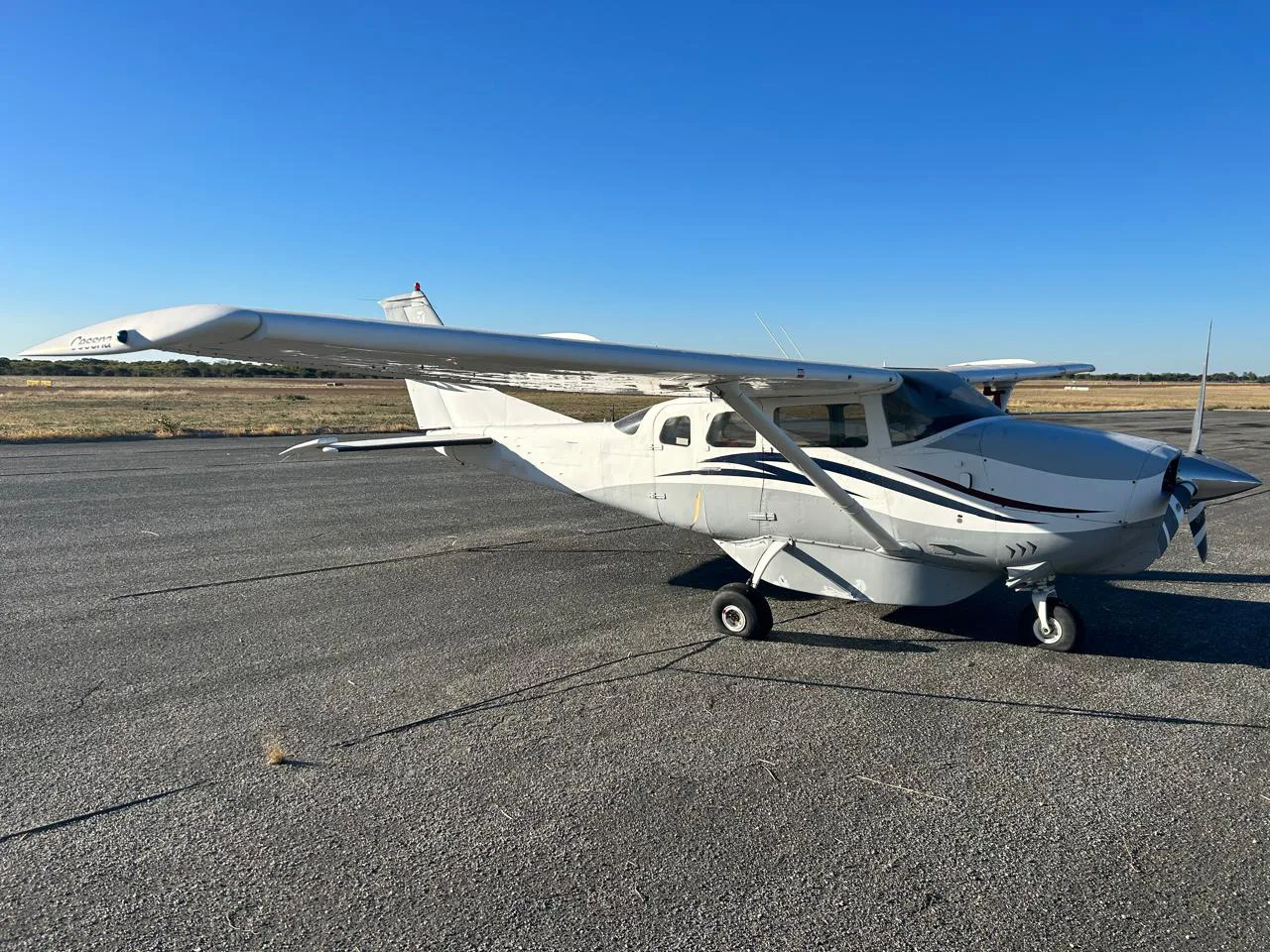 Exterior view of a 1969 Cessna U206D.