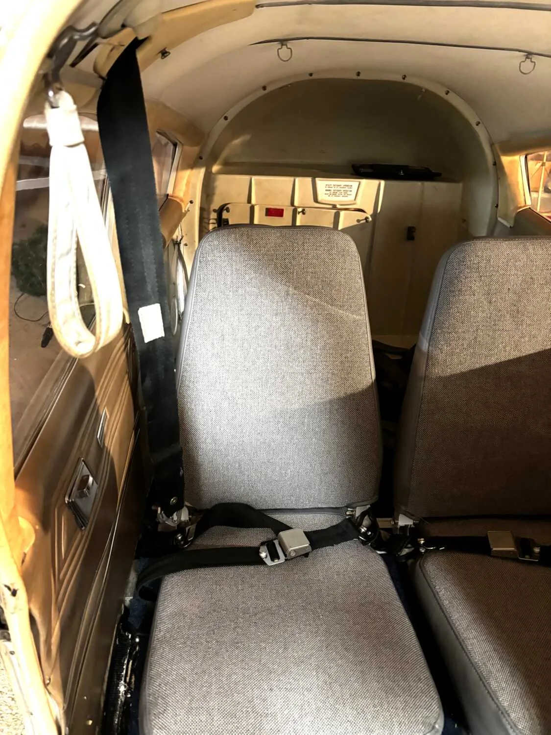Cabin interior of a 1973 Piper PA28-180 Cherokee Challenger.