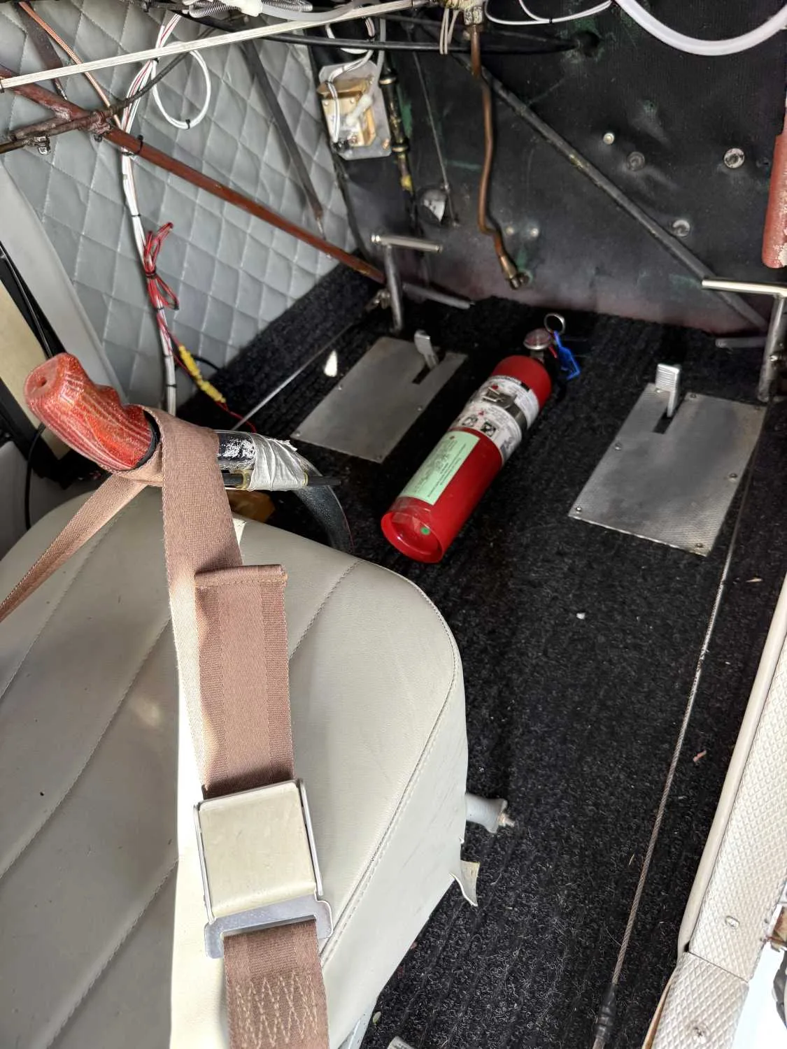 Cabin interior of a 1946 Aeronca Champ.
