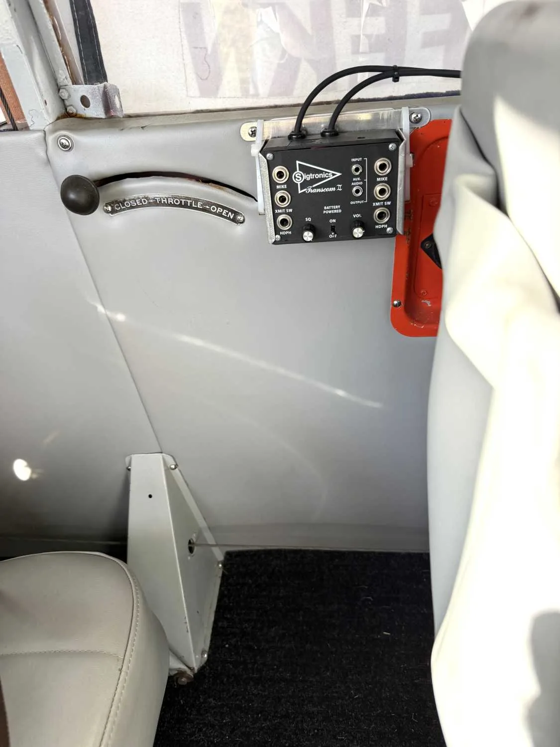Cabin interior of a 1946 Aeronca Champ.