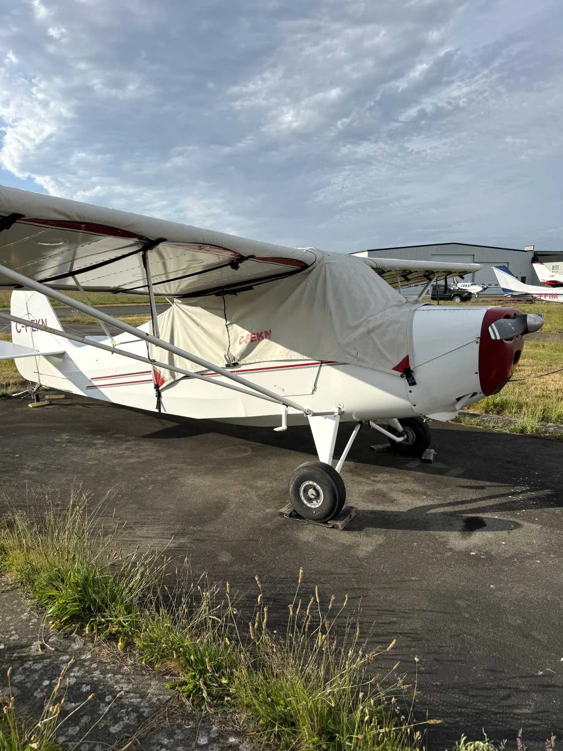 Cockpit and instrument panel of a 1946 Aeronca Champ.