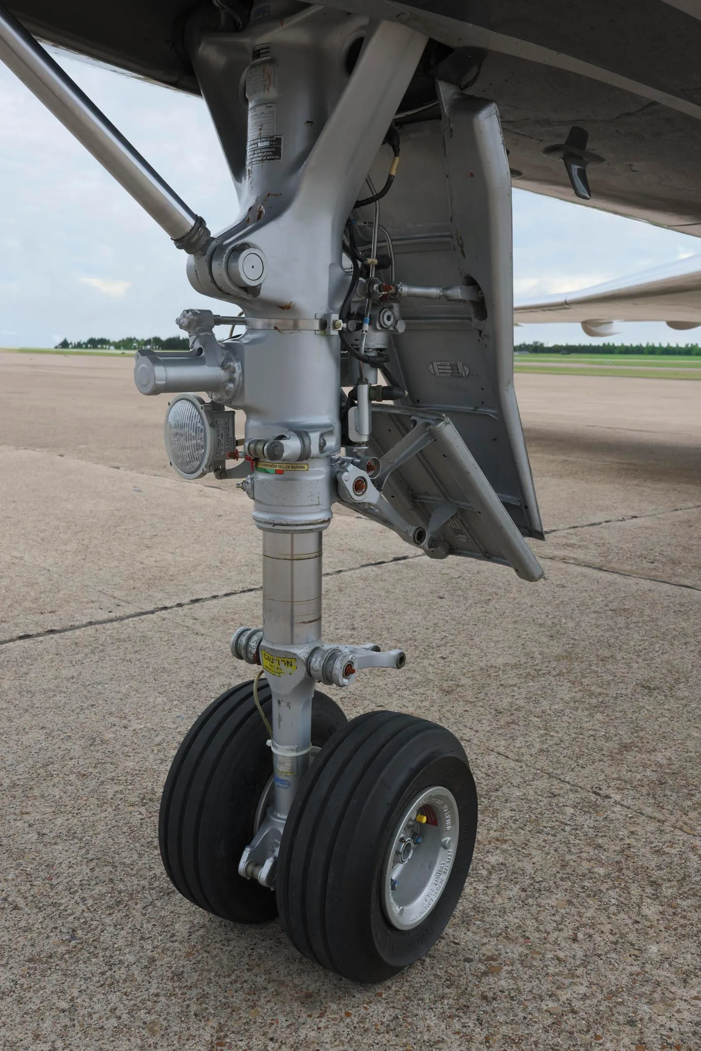 Engine detail of a 1984 Dassault Falcon 50.