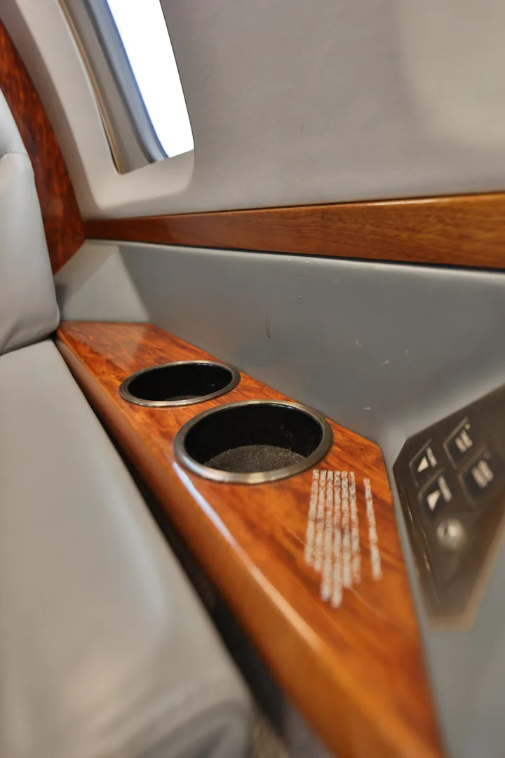 Cabin interior of a 1998 Hawker 800XP.