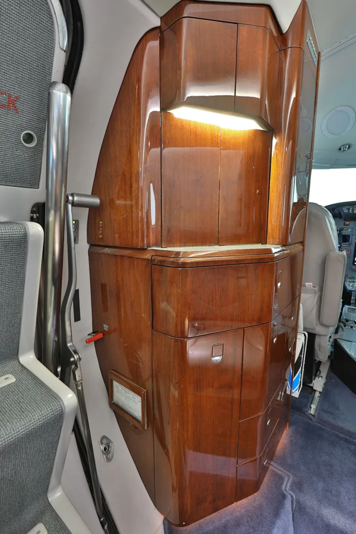 Cabin interior of a 2000 Cessna Citation Excel.