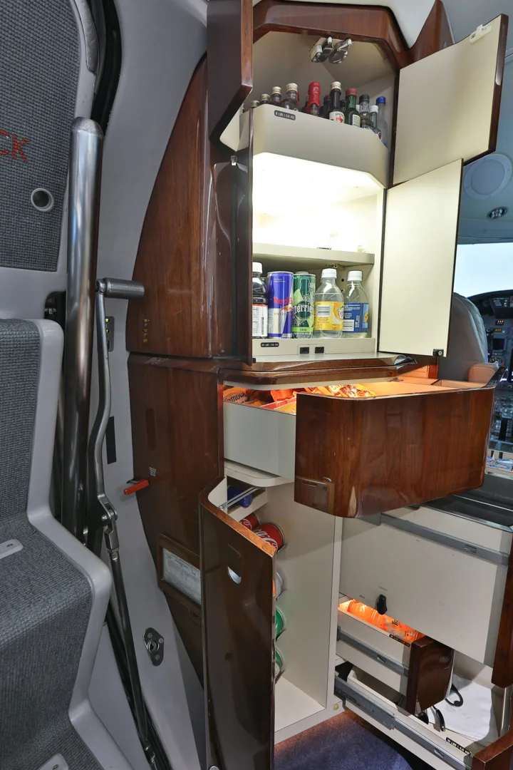 Cabin interior of a 2000 Cessna Citation Excel.