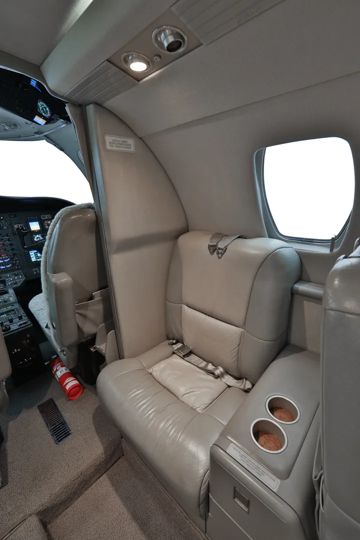 Cabin interior of a 2001 Cessna Citation CJ1.