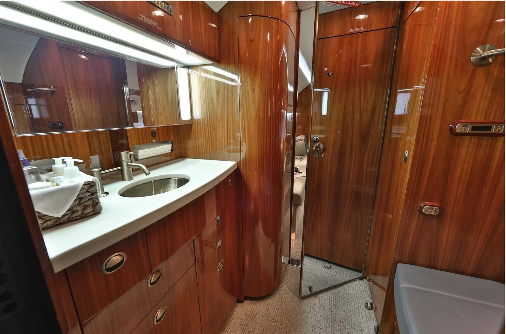 Cabin interior of a 2002 Gulfstream GV.