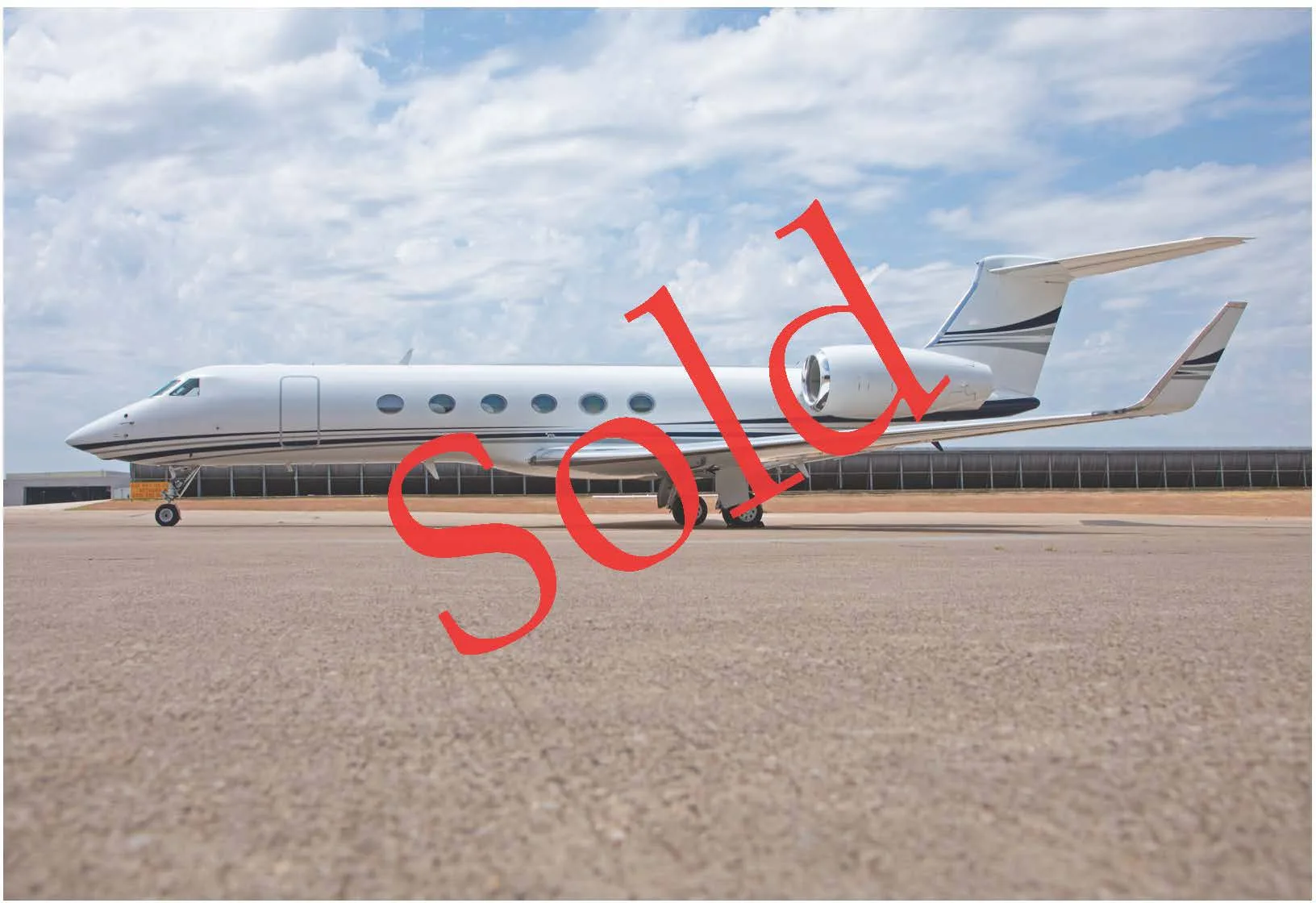 Exterior view of a 2002 Gulfstream GV.