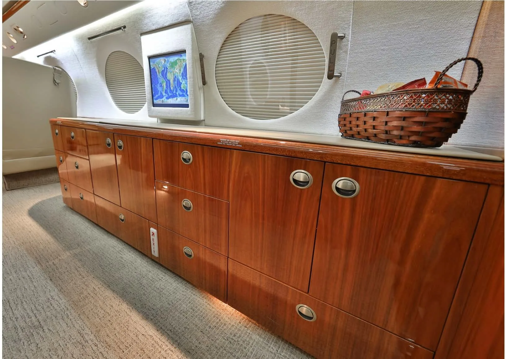 Cabin interior of a 2002 Gulfstream GV.