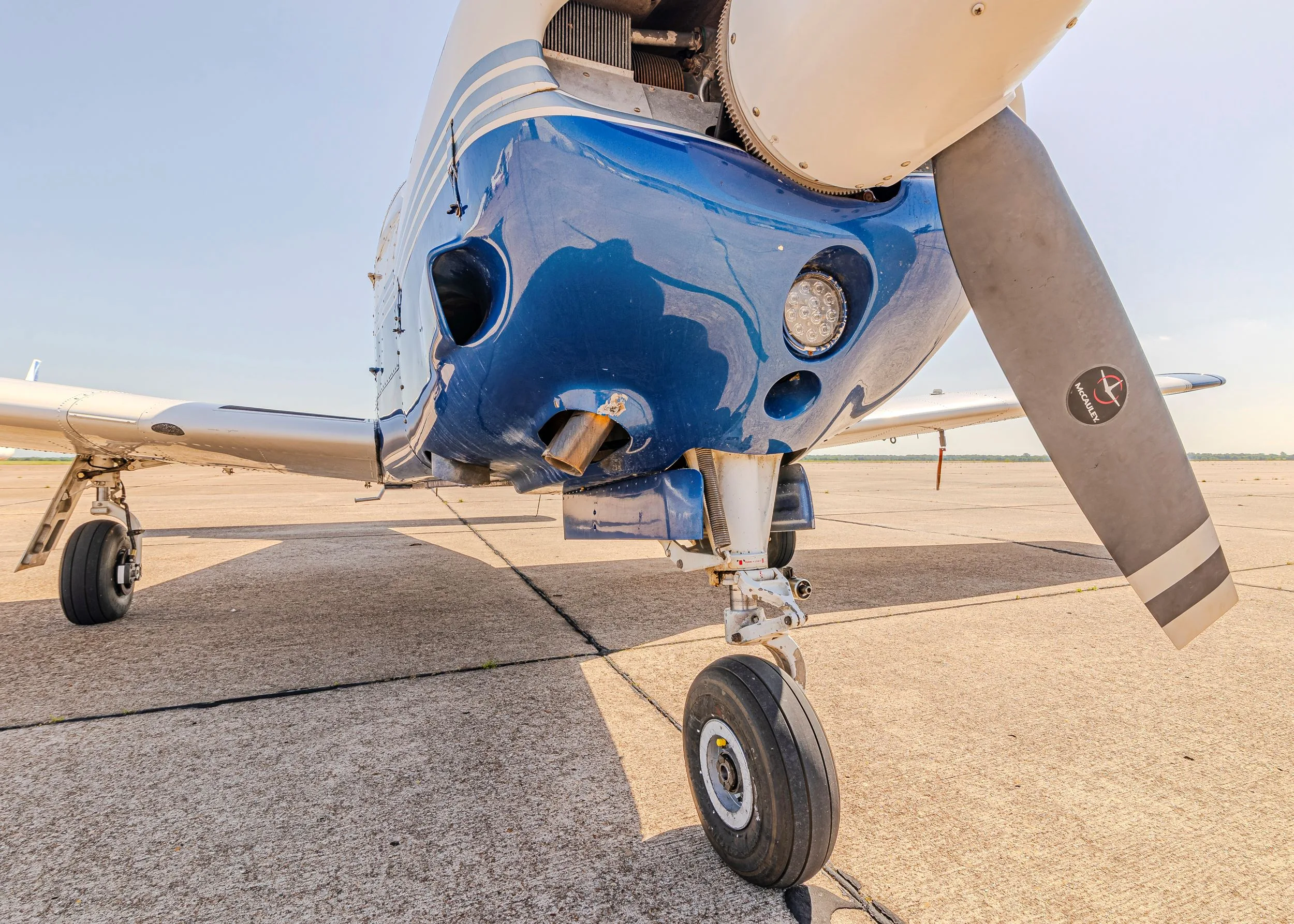 Engine detail of a 2005 Piper Arrow III.