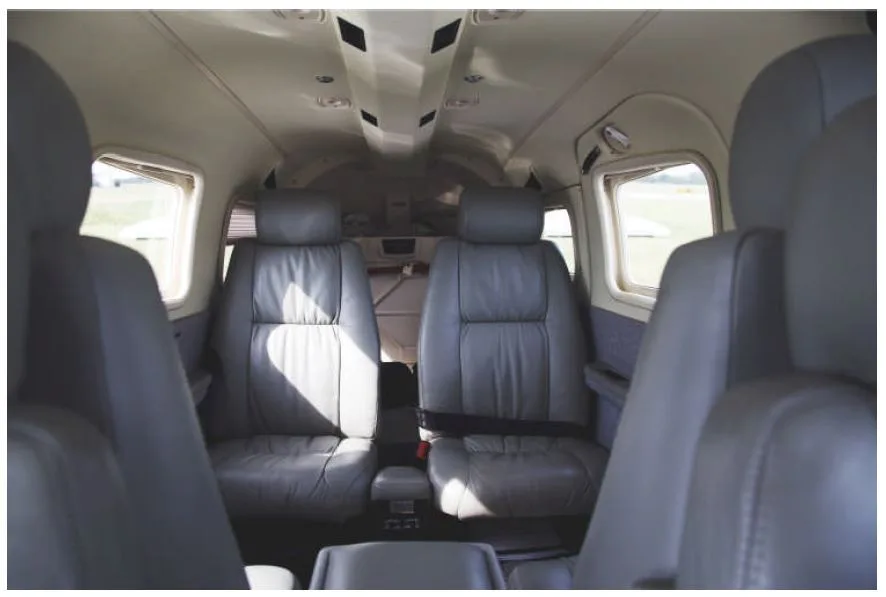 Cabin interior of a 2006 Piper Turbo Saratoga II TC.