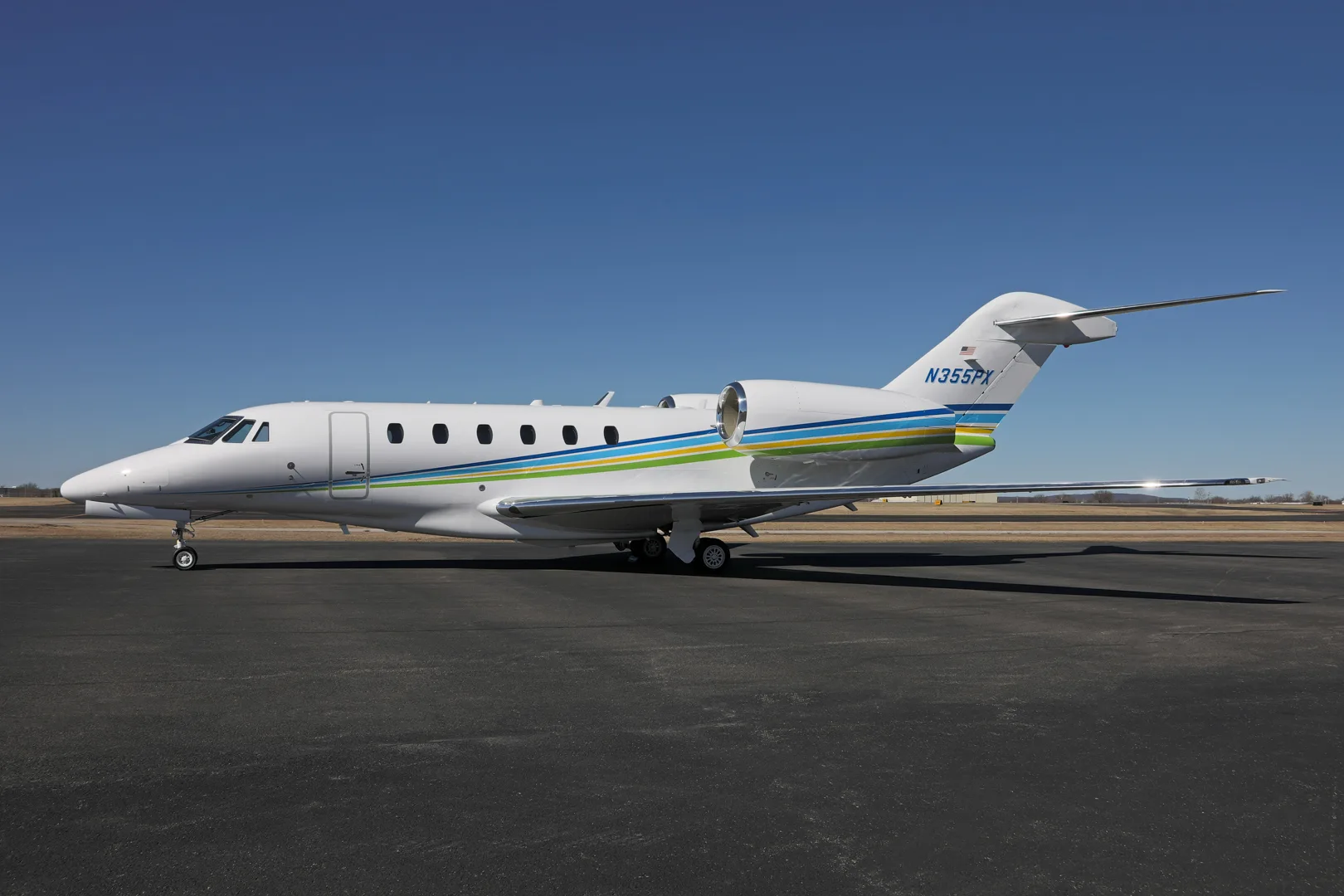 Cabin interior of a 2007 Cessna Citation X.