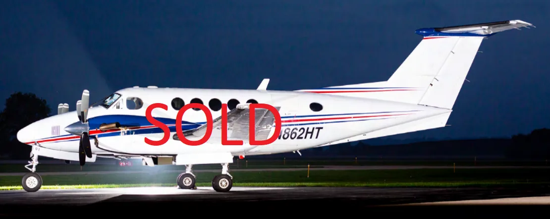 Exterior view of a 2007 Beechcraft King Air 350, N366WD.