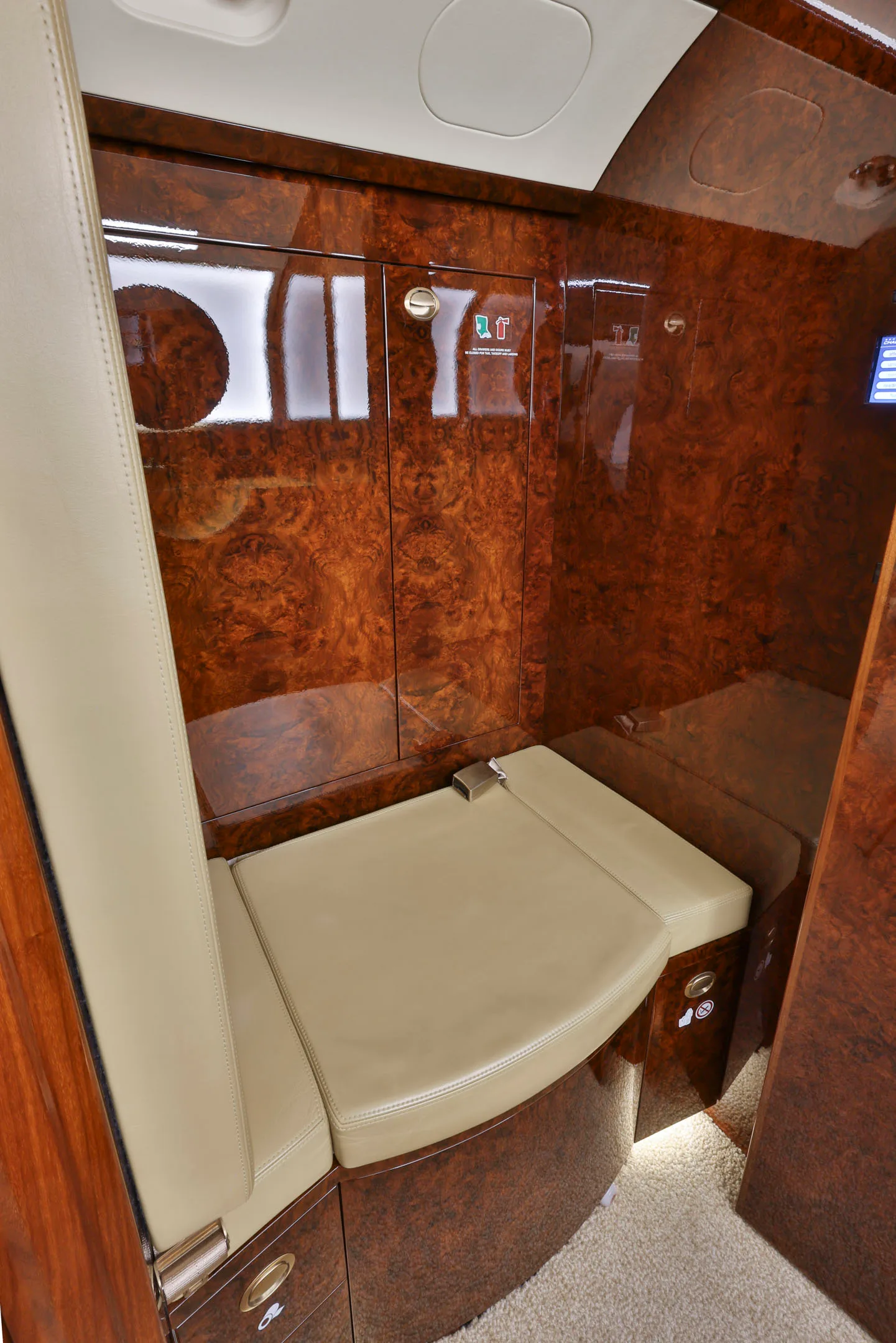 Cabin interior of a 2009 Bombardier Challenger 300.
