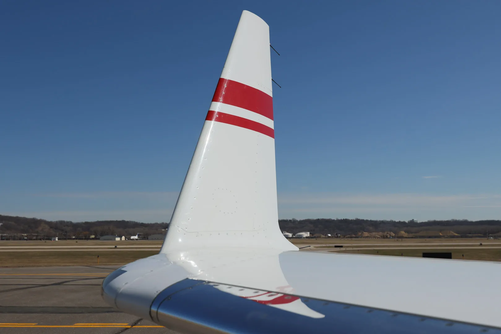 Engine detail of a 2012 Bombardier Challenger 605.