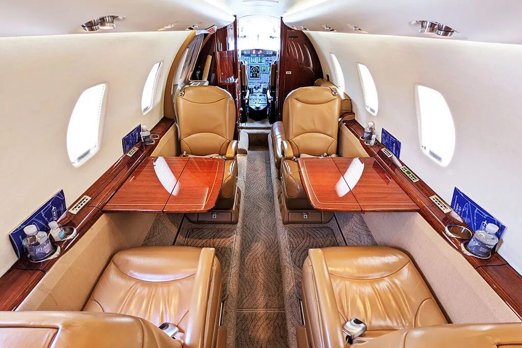 Cabin interior of a Cessna Citation XLS –.