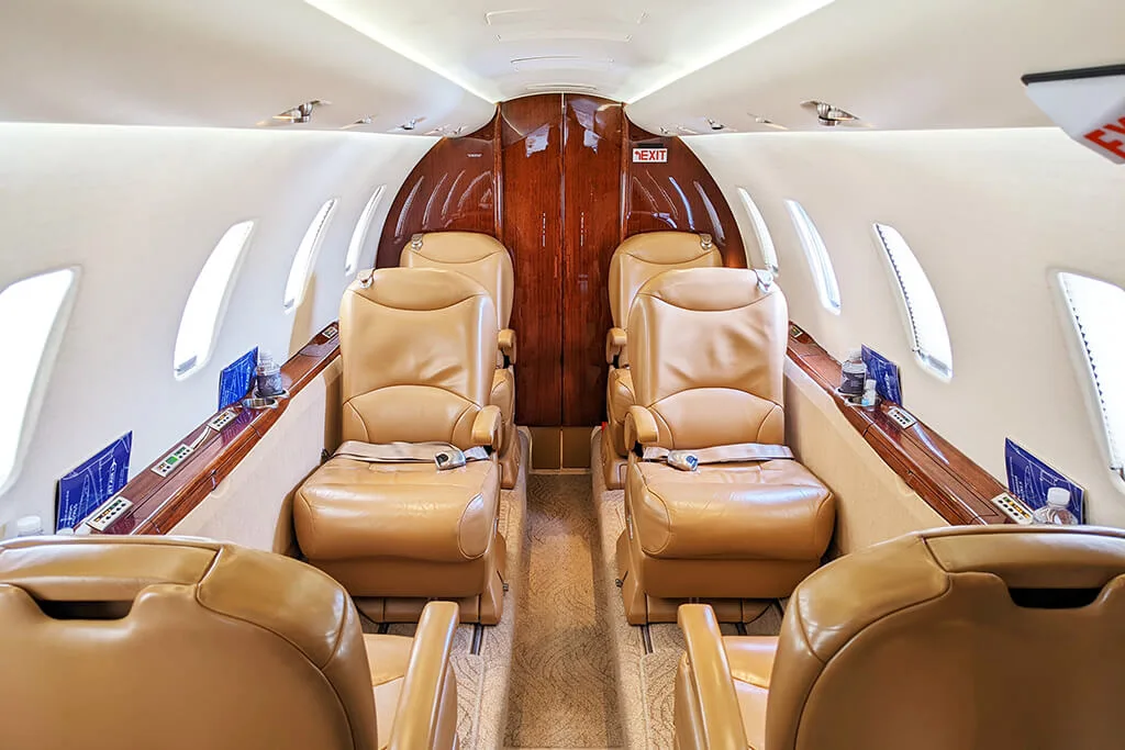 Cabin interior of a Cessna Citation XLS –.