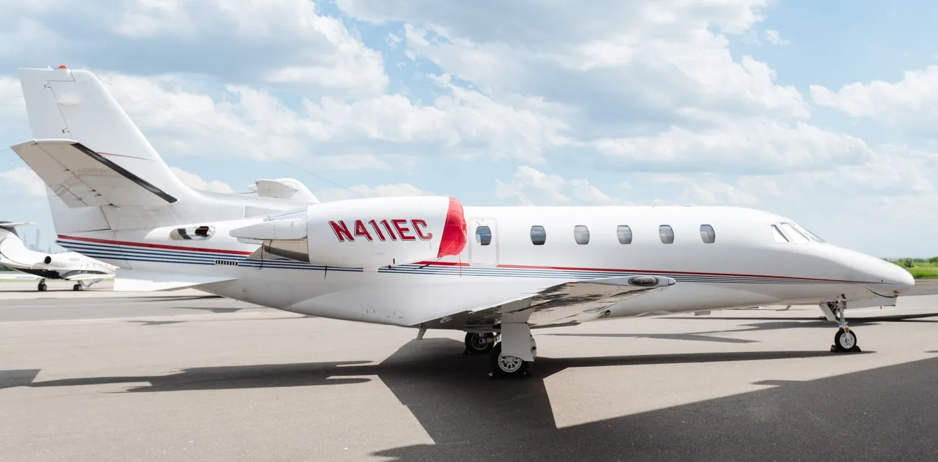 Exterior view of a Cessna citation xls.