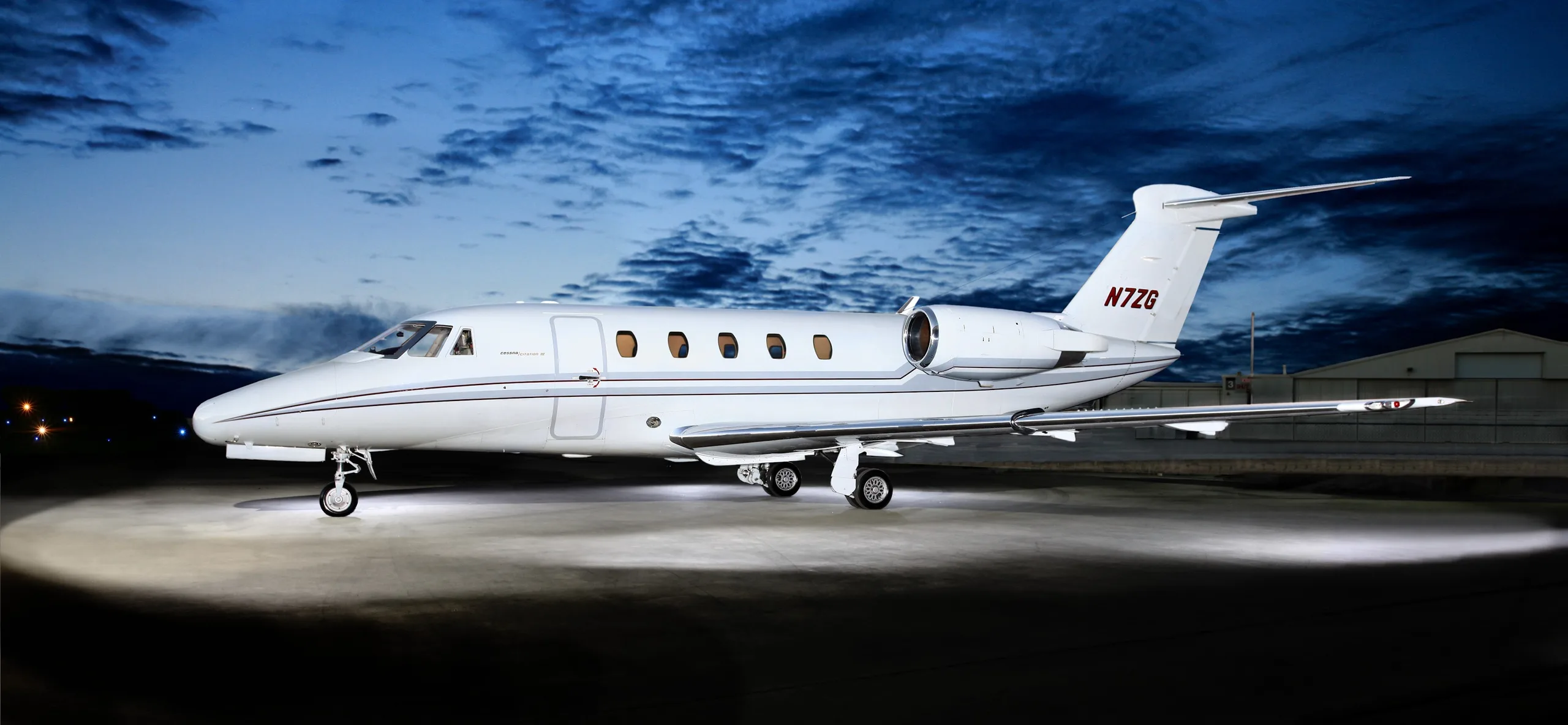 Cabin interior of a 1984 Cessna citation iii sn 650 0031.