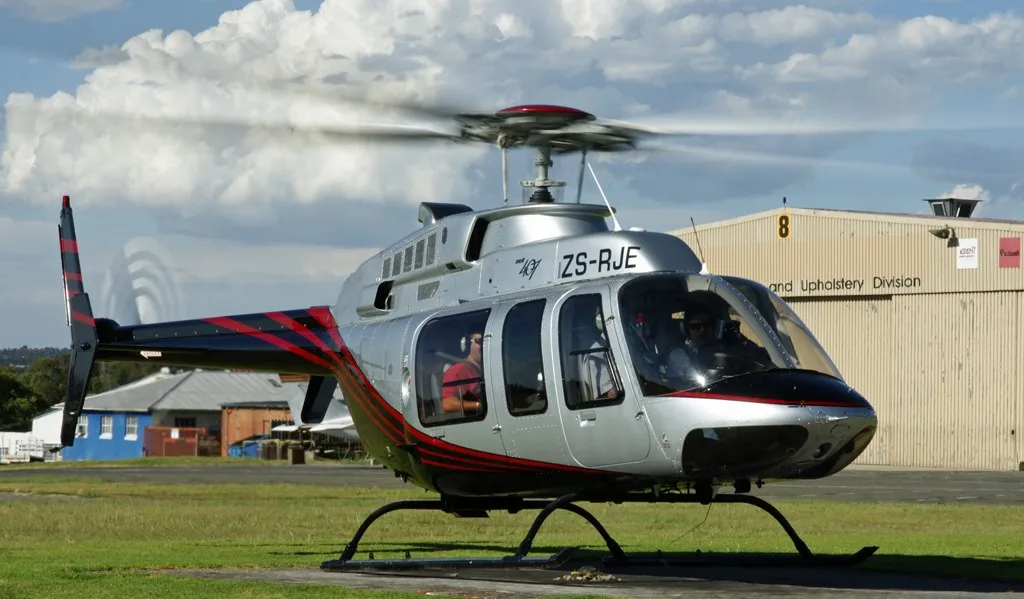 Cabin interior of a 1997 Bell 407 sn 53175.