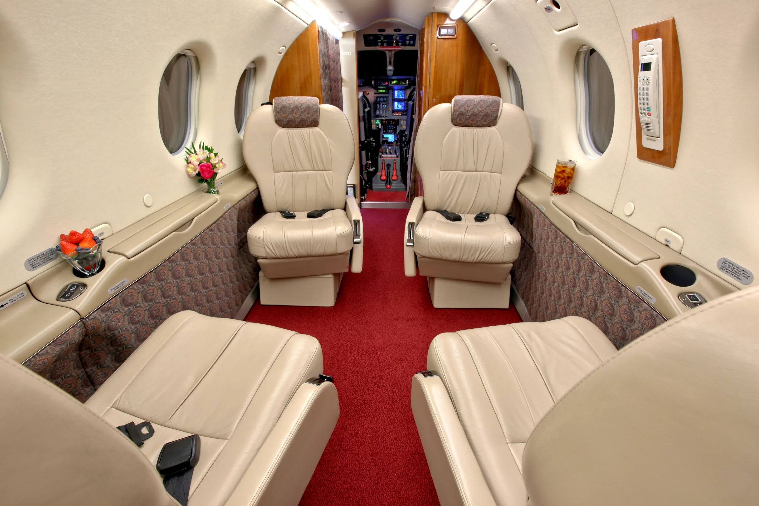 Cabin interior of a 1997 Pilatus pc 1245 sn 197.