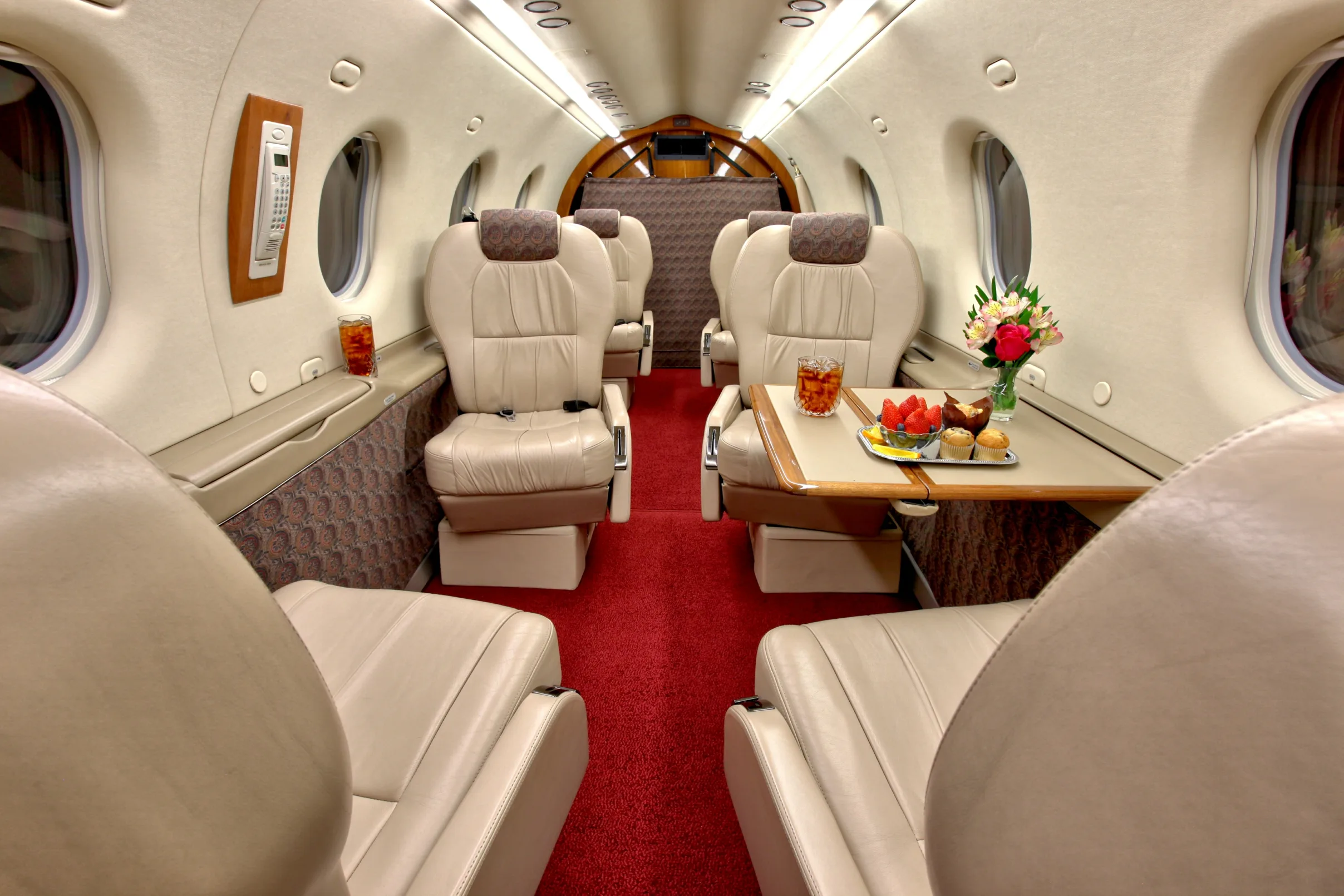Cabin interior of a 1997 Pilatus pc 1245 sn 197.
