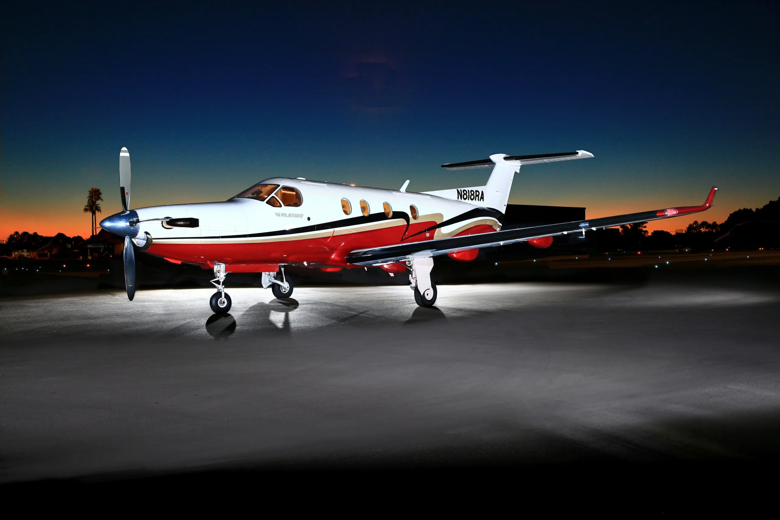 Cabin interior of a 1997 Pilatus pc 1245 sn 197.