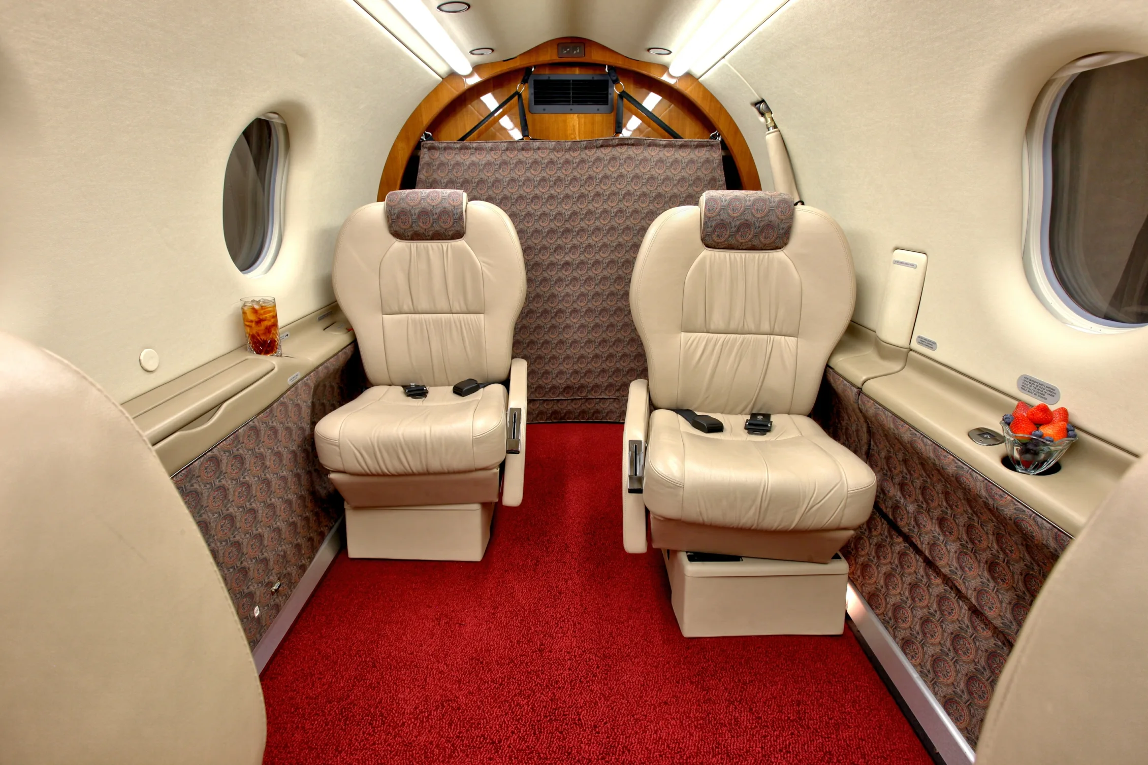 Cabin interior of a 1997 Pilatus pc 1245 sn 197.
