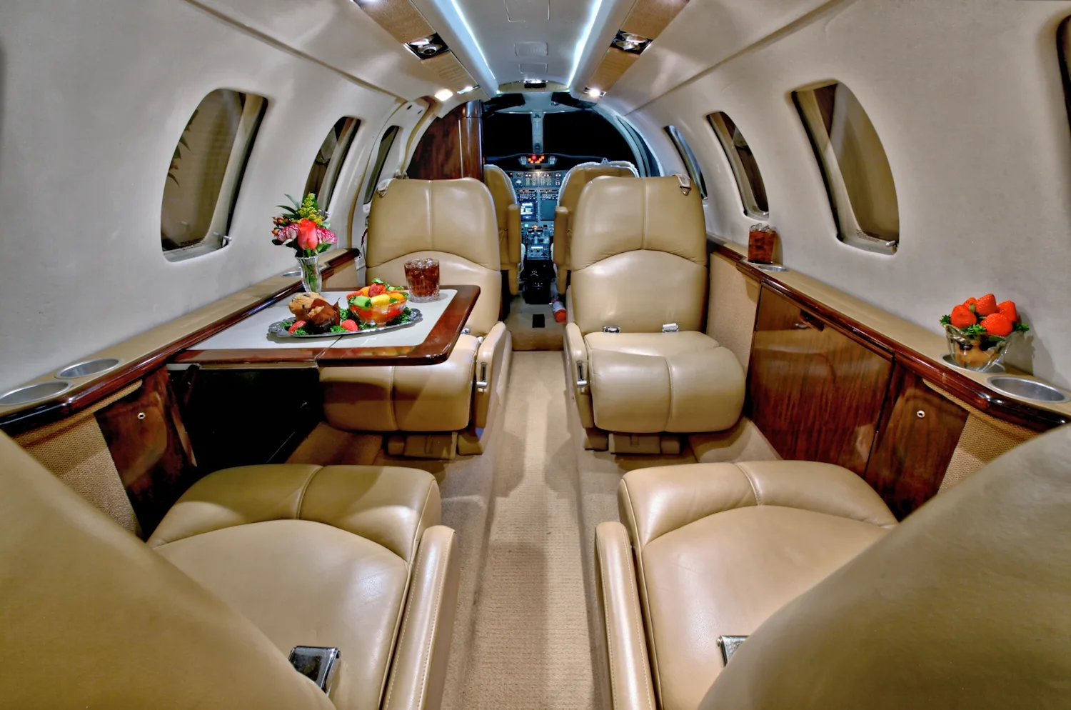Cabin interior of a 1999 Cessna citationjet sn 525 0304.