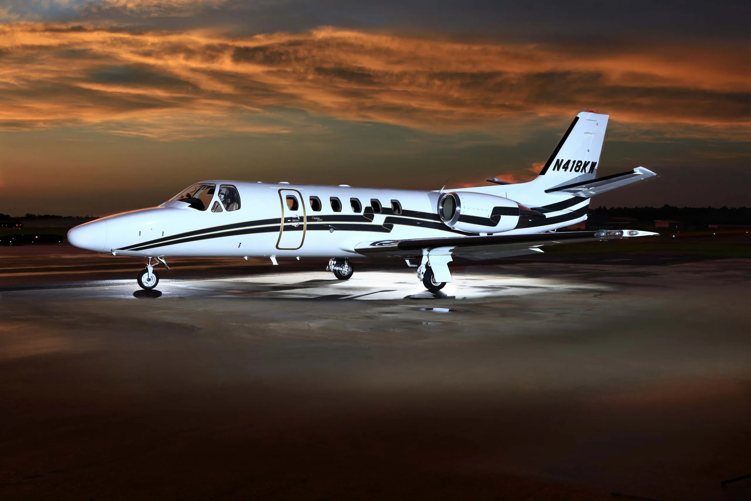 Cabin interior of a 2001 Cessna citation bravo sn 550 0959.