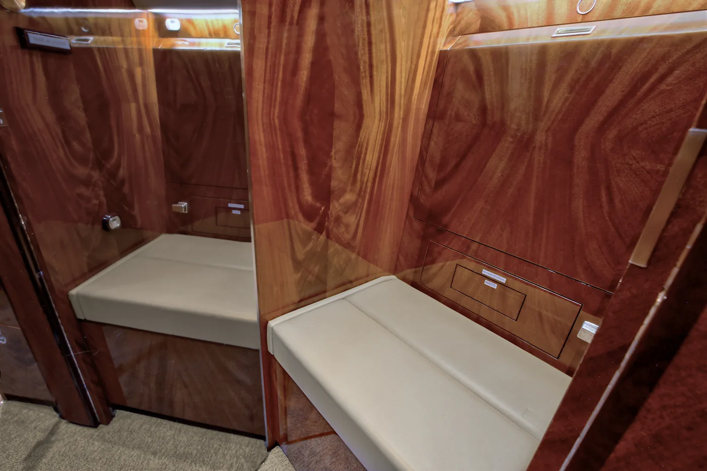 Cabin interior of a 2001 Gulfstream G-V.