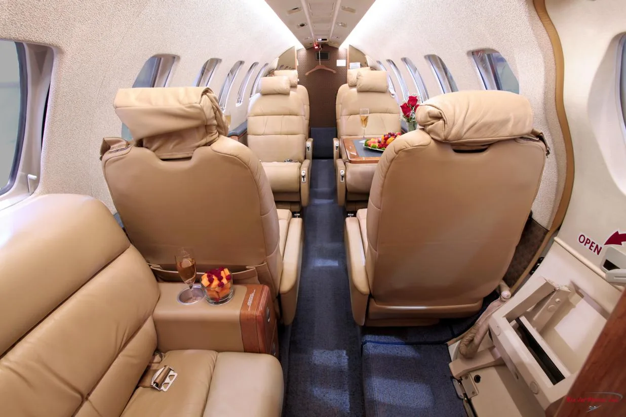 Cabin interior of a 2005 Cessna citation cj2 sn 525a 0226.