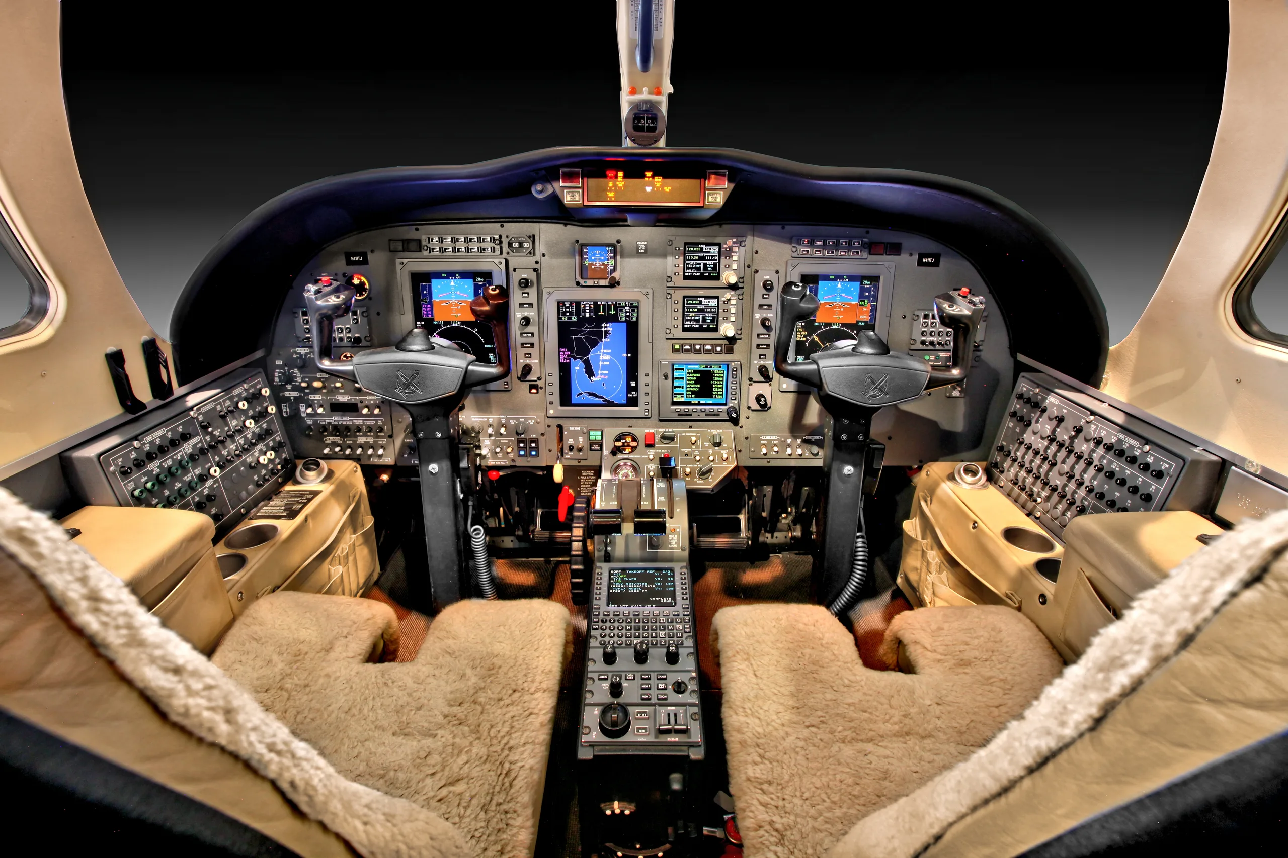 Cockpit and instrument panel of a 2008 Cessna Citation CJ3 525B-0269 –.