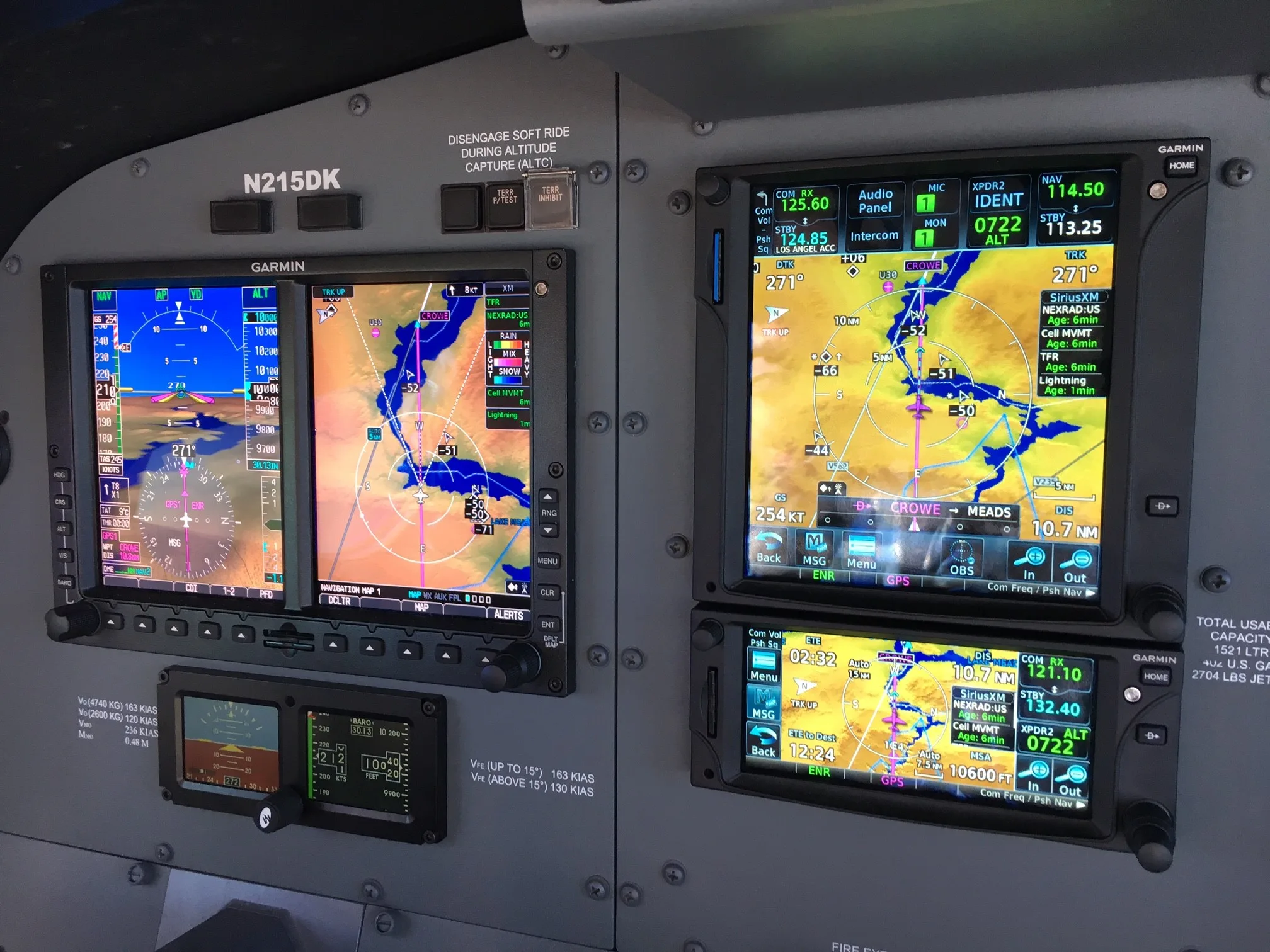 Avionics suite of a 2008 Pilatus PC-12/47 865 N215DK –.