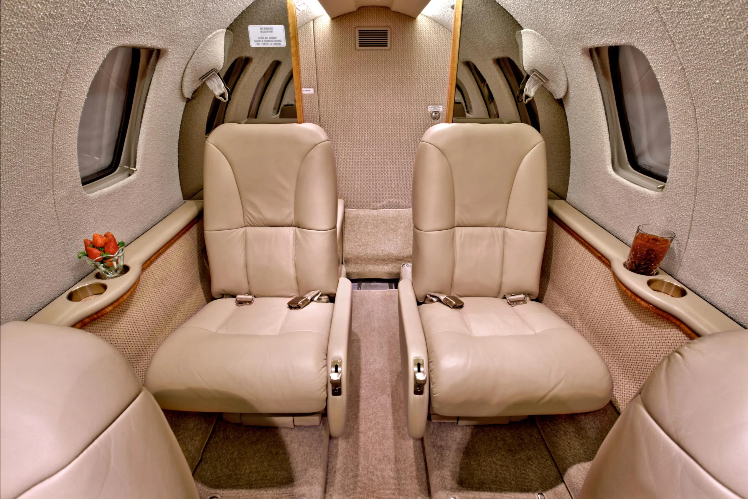 Cabin interior of a Cessna citation cj2 sn 525a 0160.