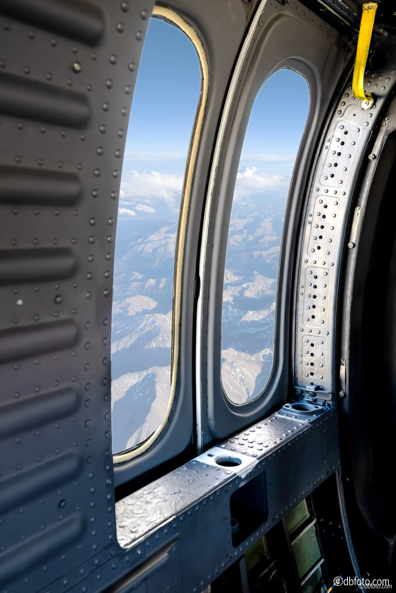 Cabin interior of a 1983 Sikorsky UH-60L Black Hawk.