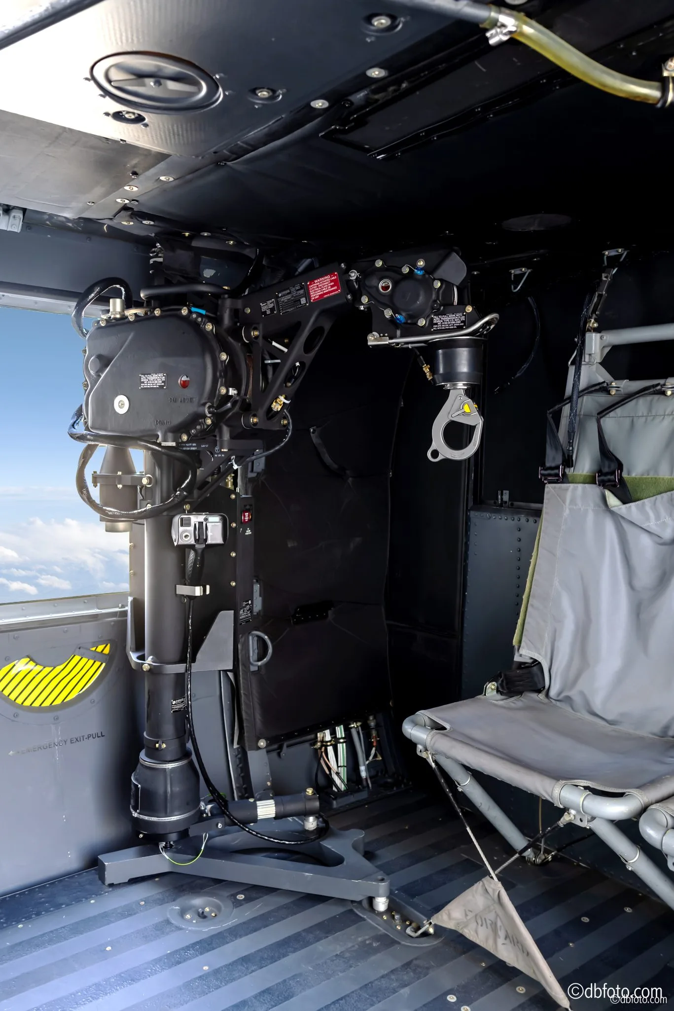 Cockpit and instrument panel of a 1983 Sikorsky UH-60L Black Hawk.